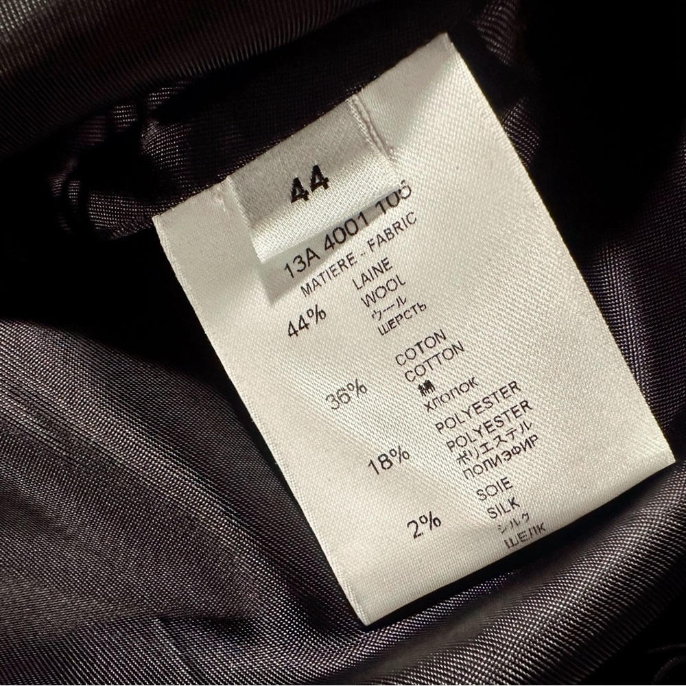 NWOT Givenchy Vintage Black Wool-Blend Textured Crepe Pencil Skirt Size 44 = 12 - Picture 7 of 16